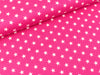 Baumwoll Webware Carrie Sterne weiß auf Pink