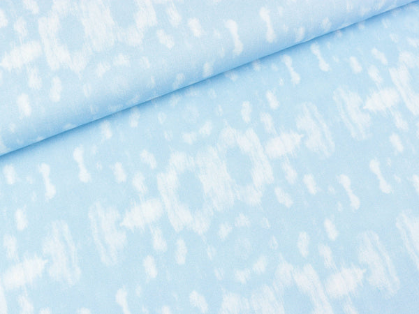 Viskose Webware Lexi Batikmuster wasserblau-weiß FS22