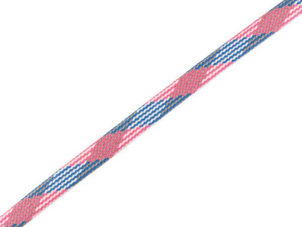 1m Flachkordel Twist Me Plaid Wonderland bluette-ortensia-sabbia-meringa 15mm