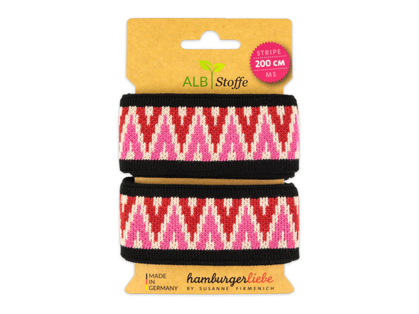Stripe Me Icon Wonderland Band schwarz-flamme-ortensia-meringa
