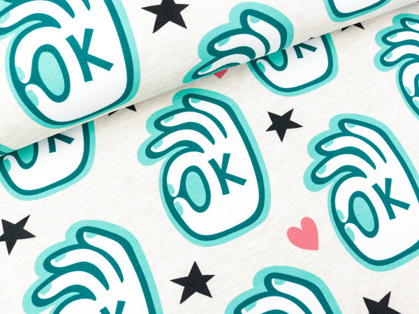 Hamburger Liebe Leichter Baumwollsweat Wonderland It's OK! yemen melange-bunt