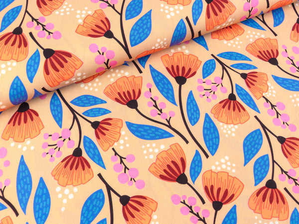 Hamburger Liebe TENCEL Webware Wonderland Alice corda-bunt