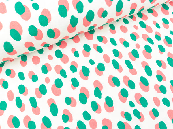 Hamburger Liebe Baumwolljersey Wonderland Sprinkles verde erba-nude auf Meringa