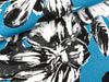 Viskosejersey Selina Große Blüten auf Blau FS22