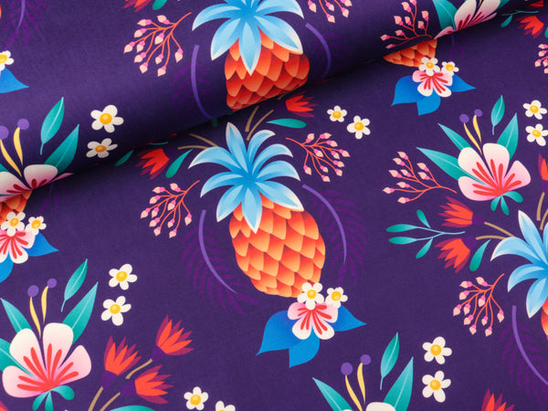 Hamburger Liebe Performance Active Wear Jersey Pina Colada bunt auf Viola