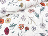 Baumwoll Musselin Double Gauze Bambino Herbs and Flowers auf Weiß Digital Print
