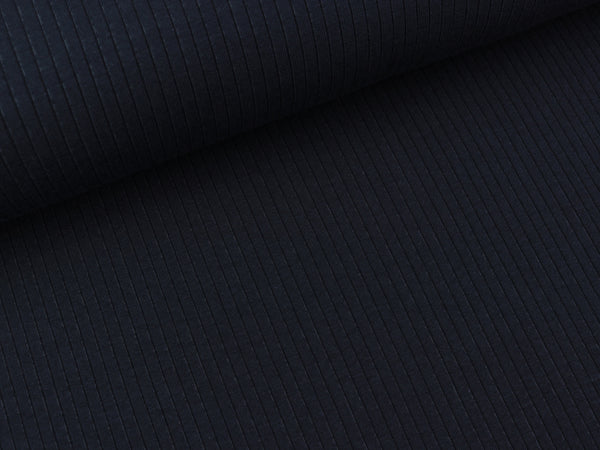 Baumwolljersey Rib Mandy navy uni