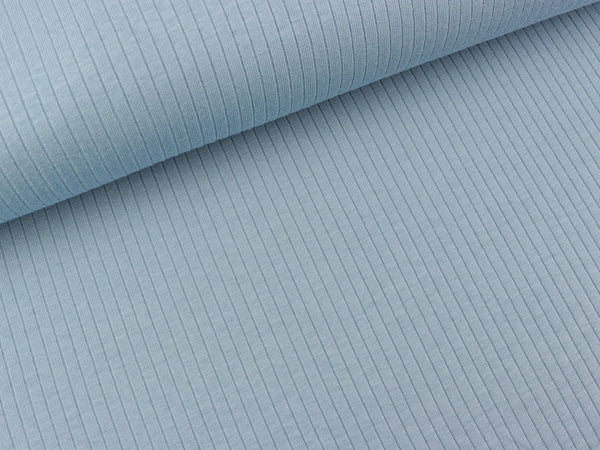 Baumwolljersey Rib Mandy dusty blue uni