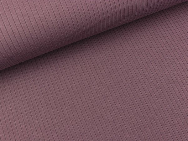 Baumwolljersey Rib Mandy mauve uni