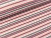 Baumwolljersey Rib Stripe Streifen mauve-dusty rose-ecru-grau