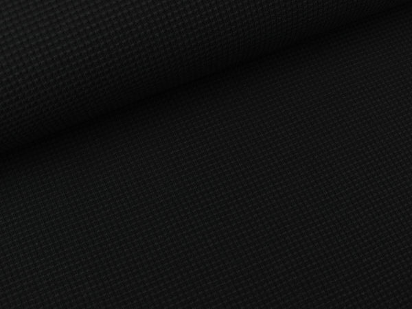 Sommer Waffeljersey Laura schwarz uni