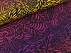 Baumwolljersey Breeze lila-pink-ocker auf Schwarz im Farbverlauf by Bienvenido Colorido