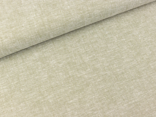 Leinen-Baumwollstoff helles oliv meliert