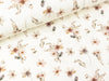 Bio Baumwolljersey Blumen mauve-grau auf Creme