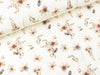 Bio Baumwolljersey Blumen mauve-grau auf Creme