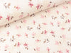Bio Baumwolljersey Blumen rosa-braun auf Zartrosa
