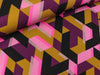 French Terry Geometric Camouflage goldgelb-schwarz-pink-violett-bunt by Thorsten Berger