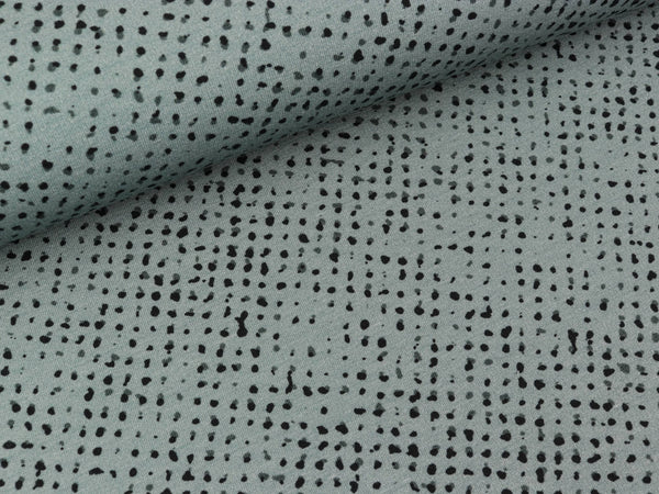 French Terry Allover Ready to Play Rasterstruktur schwarz auf Grau by Thorsten Berger