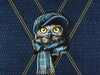 French Terry Owly You jeansblau-messing by Thorsten Berger Panel 85cm