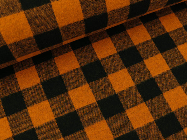 Heavy Knit Karomuster ziegel-schwarz