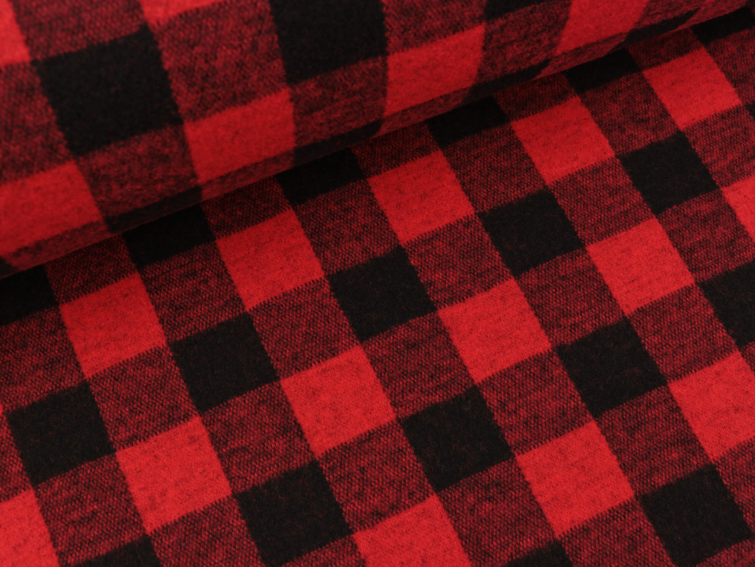 karomuster hängematte Heavy Knit Karomuster rot-schwarz