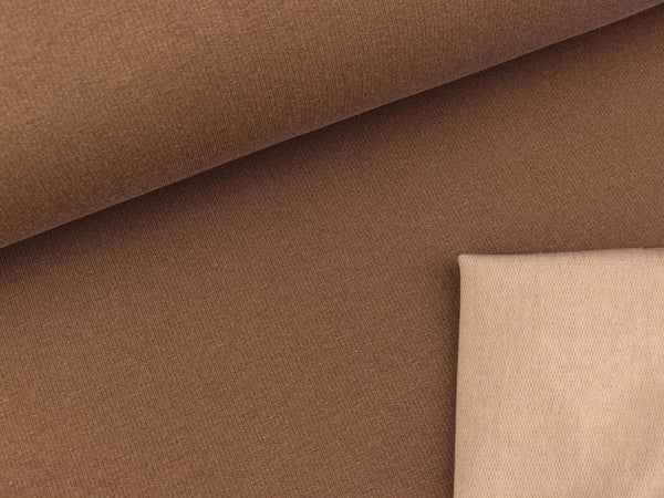French Terry Vintage Look cognac-beige