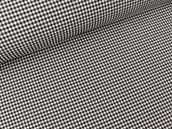 Bengaline Jacquard Mini Check Candy schwarz-weiß