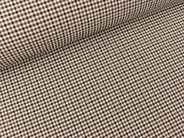 Bengaline Jacquard Mini Check Candy braun-schwarz-sand