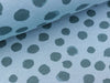 Happy Fleece Big Dots blue auf Dusty blue