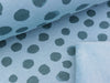 Happy Fleece Big Dots blue auf Dusty blue