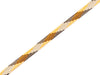 1m Flachkordel Twist Me Plaid Travel the World hellgrau-papaia-carbon-meringa 15mm