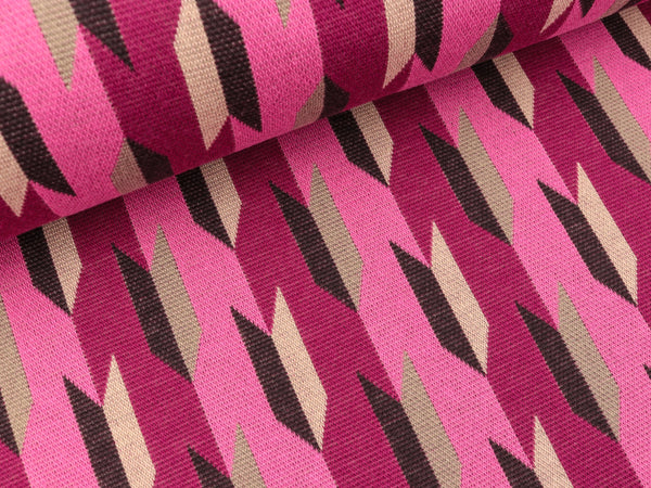 Hamburger Liebe 5 Farb-Jacquardjersey Travel the World Hunting Season ortensia-ciclamino-mokka-sabbia-yemen