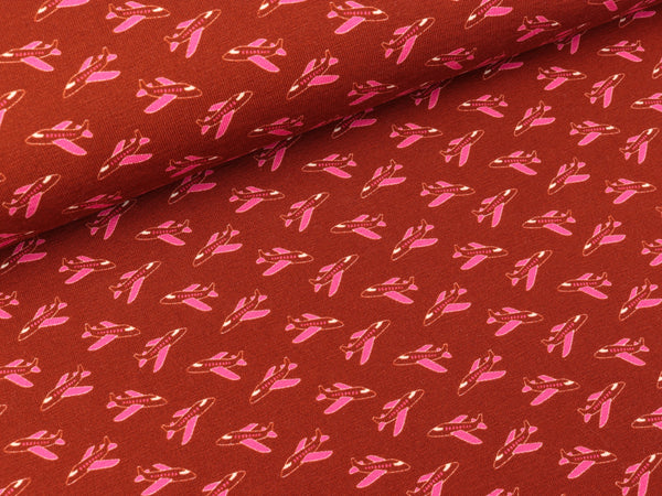 Hamburger Liebe Baumwolljersey Travel the World First Class brucciato-ortensia-weiß