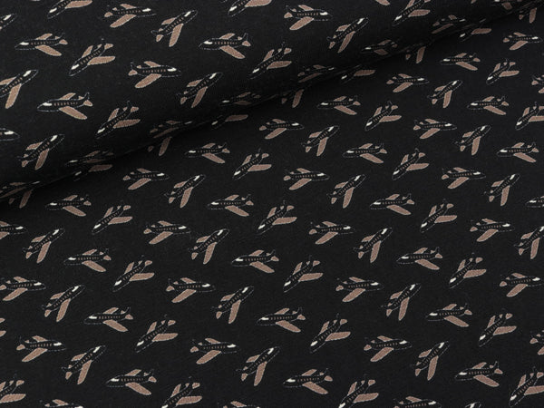 Hamburger Liebe Baumwolljersey Travel the World First Class schwarz-scoiatollo-weiß