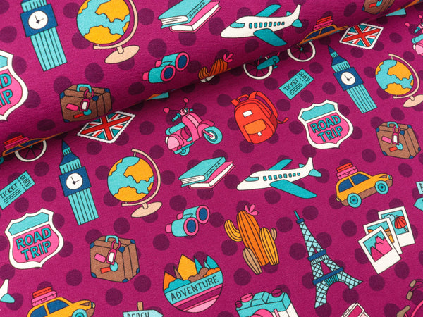 Hamburger Liebe Baumwollsweat Bucket List ciclamino-bunt