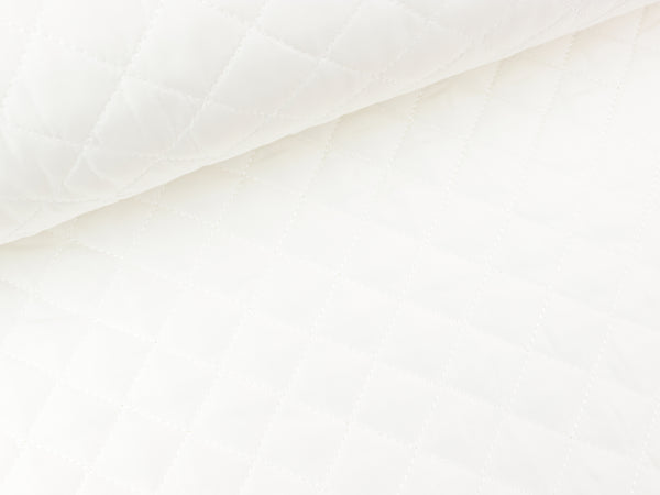 Steppstoff Dahli Quilt Rautenmuster ecru uni wattiert