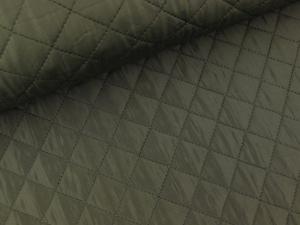 Steppstoff Dahli Quilt Rautenmuster army uni wattiert