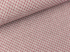 Doubleface Jacquard Jersey Striche weinrot auf Grau meliert
