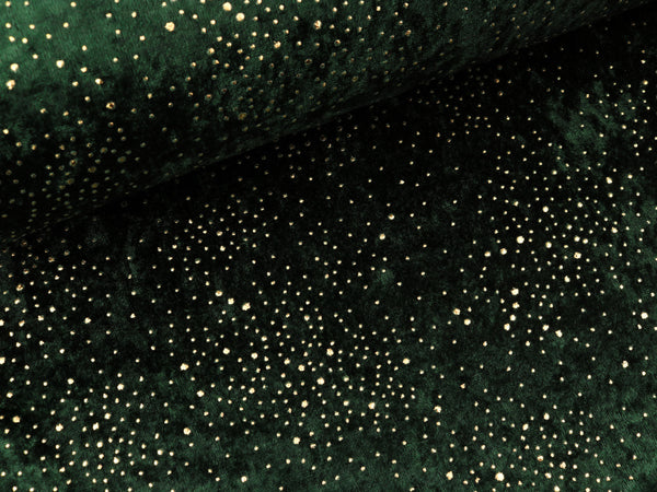 Pannesamt Fidenzia Goldstaub auf Tannengrün