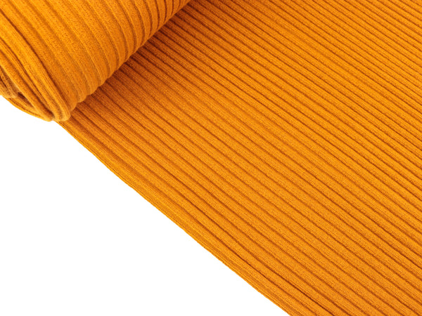 Grobstrickbündchen Heiko Rippen senfgelb uni Schlauchware HW22/23