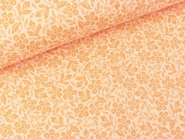 Baumwoll Double Gauze Flowers light salmon