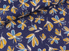 Viskoseleinen Washed Flowers bunt auf Navy