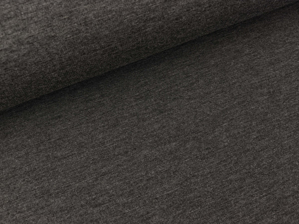 Heavy Punta di Roma Brushed Jersey dark grey meliert