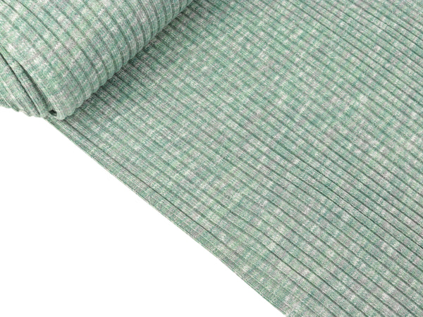 Heavy Bündchen gerippt Bamboo Zafia dusty mint meliert Schlauchware