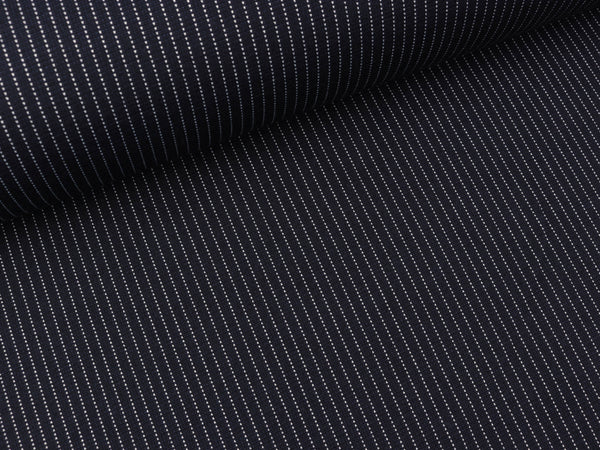 Punta di Roma Nylon Jersey Small Pin Stripes navy-weiß