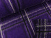 Mantel- und Jackenstoff Heavy brush Kariert violett-schwarz-hellgrau