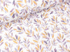 Baumwolljersey Leaves lavendel-bunt auf Weiß Digitalprint