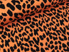 Viskosejersey Gepardenflecken schwarz auf Orange