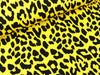 Viskosejersey Gepardenflecken schwarz auf Gelb