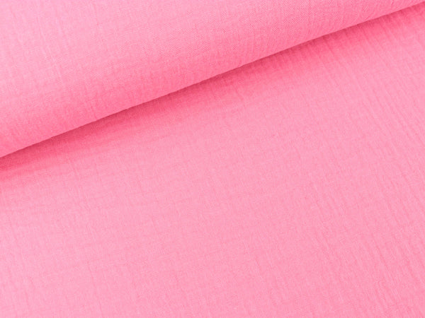 Bio Baumwoll Musselin Double Gauze rosa uni